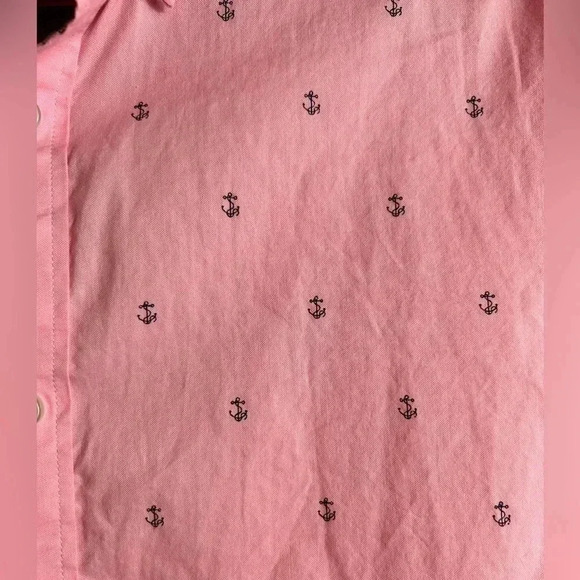 Report Collection short-sleeve button shirt, Large, pink, Resort Vacation - Picture 6 of 8